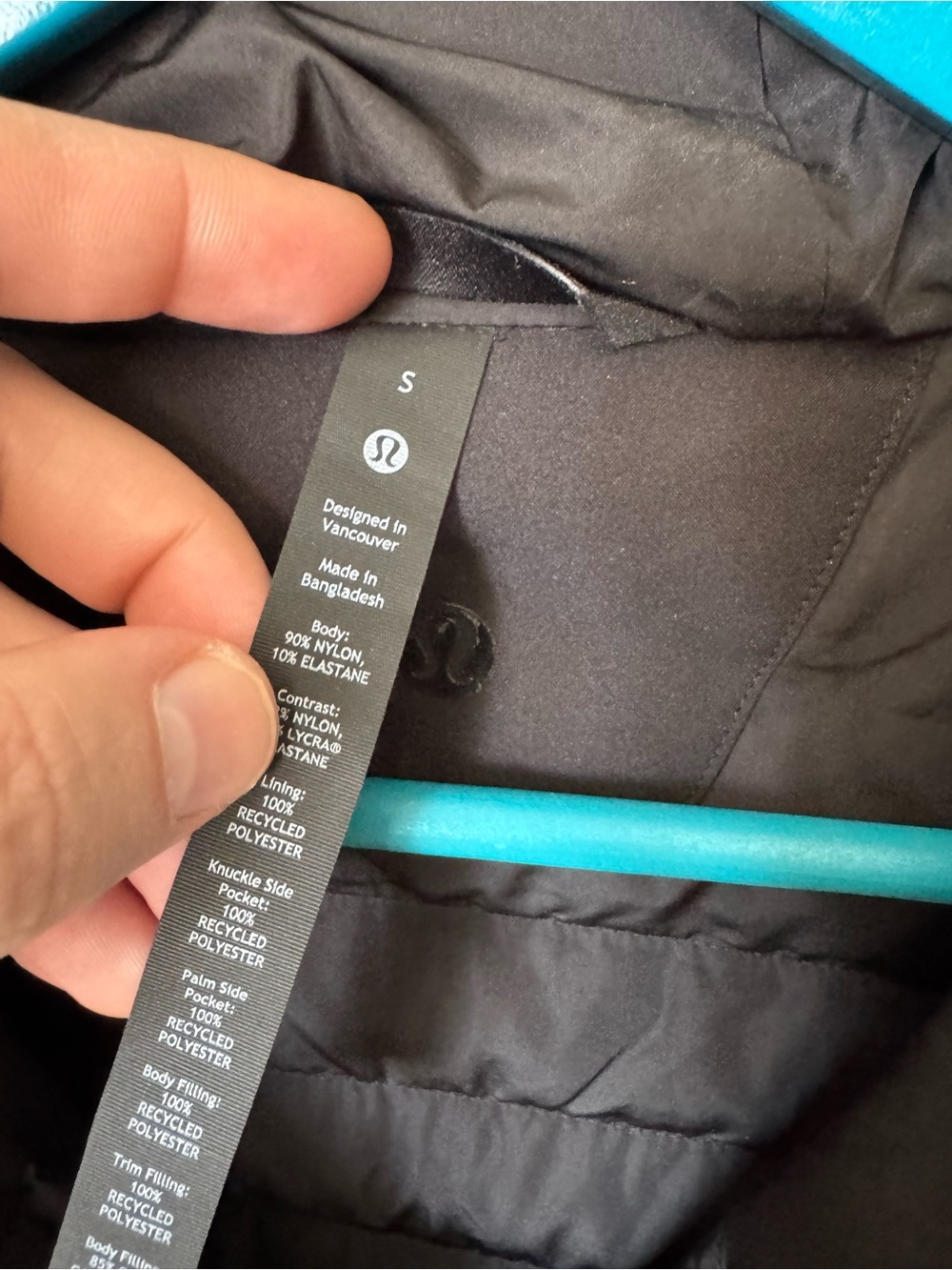 Mens Lululemon Down For It All Hoodie Size Small Like Brand New Black Jacket - Picture 14 of 16